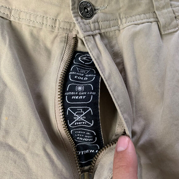 Vintage O'Neill Trousers Y2K Utility Outdoor Pants Khaki Beige Women’s 10 (30x30 - Picture 8 of 16